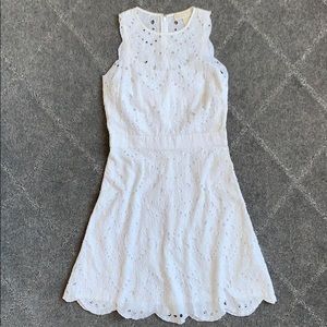 Michael Kors Scallop Eyelet Mini Dress